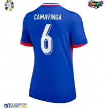 Ženski Nogometni dresi Francija Eduardo Camavinga #6 Domači EP 2024 Kratek Rokav